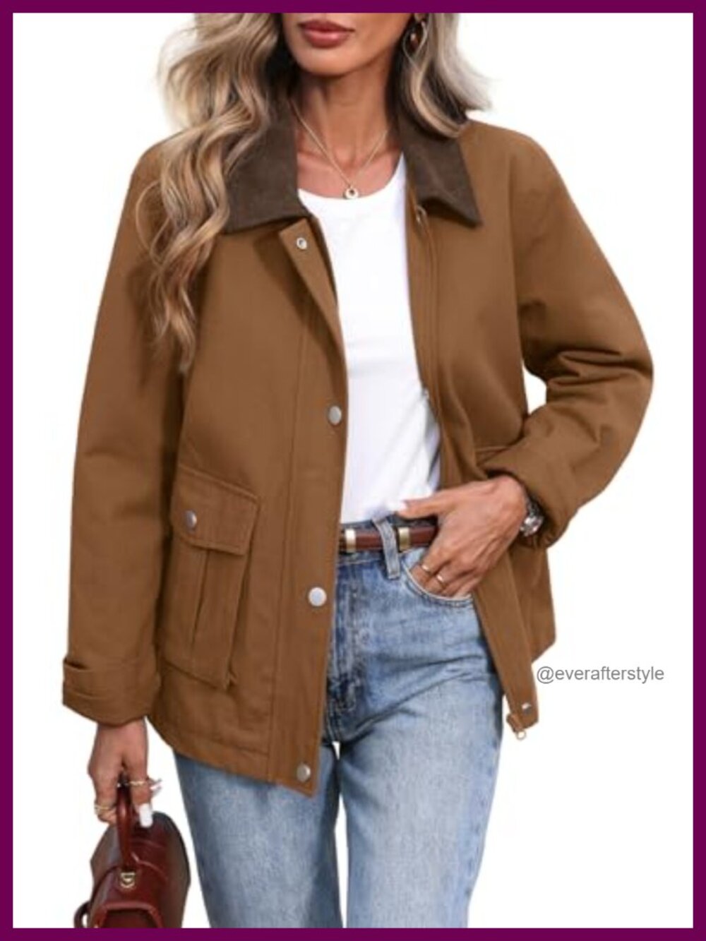 Padded Barn Jacket Oversized Utility Coat with Pockets Quilted Cotton